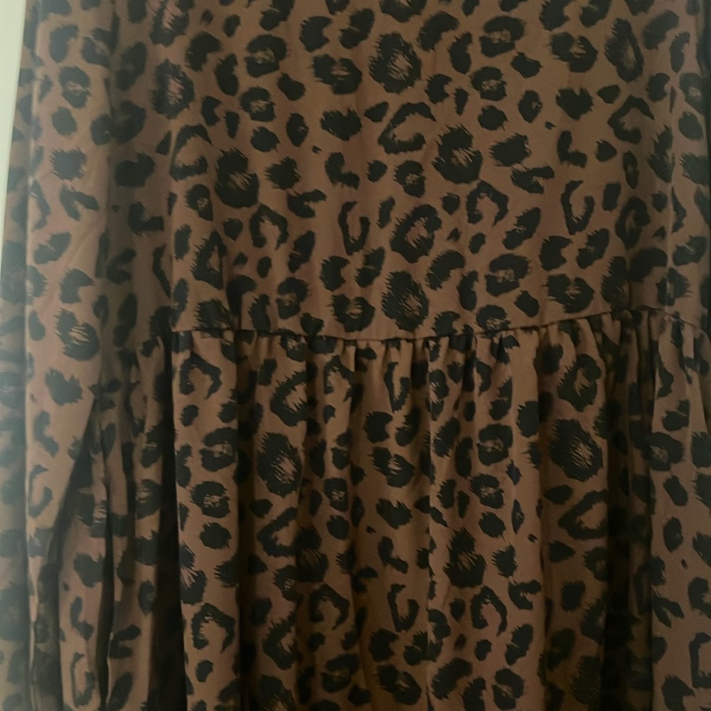 Leopard Print Long Sleeve Dress - Picture 2 of 4